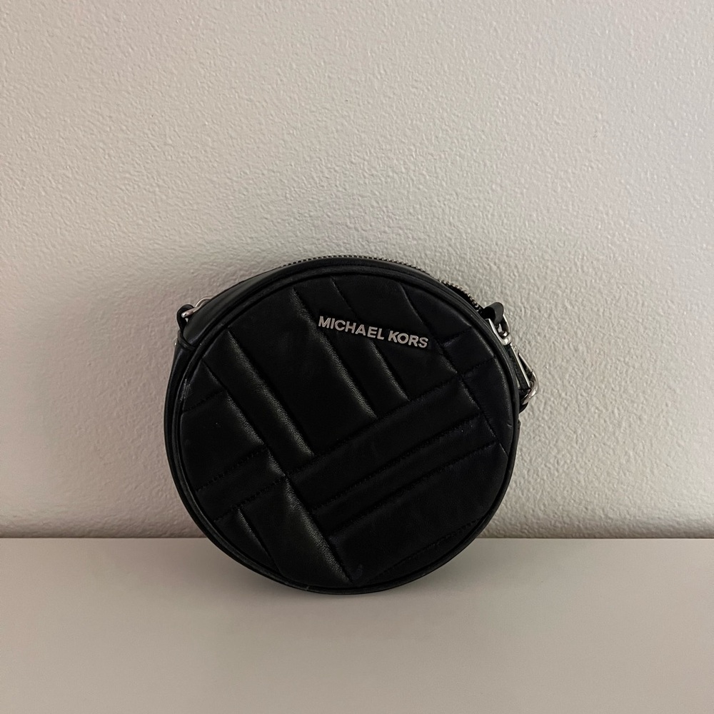 Michael Kors Black Round Quilted Bag
